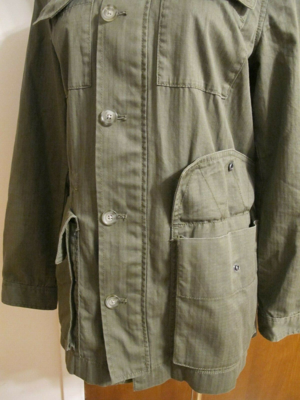 J.CREW Women’s Spring Weather Olive Green Button Down Cotton Jacket Blazer Small