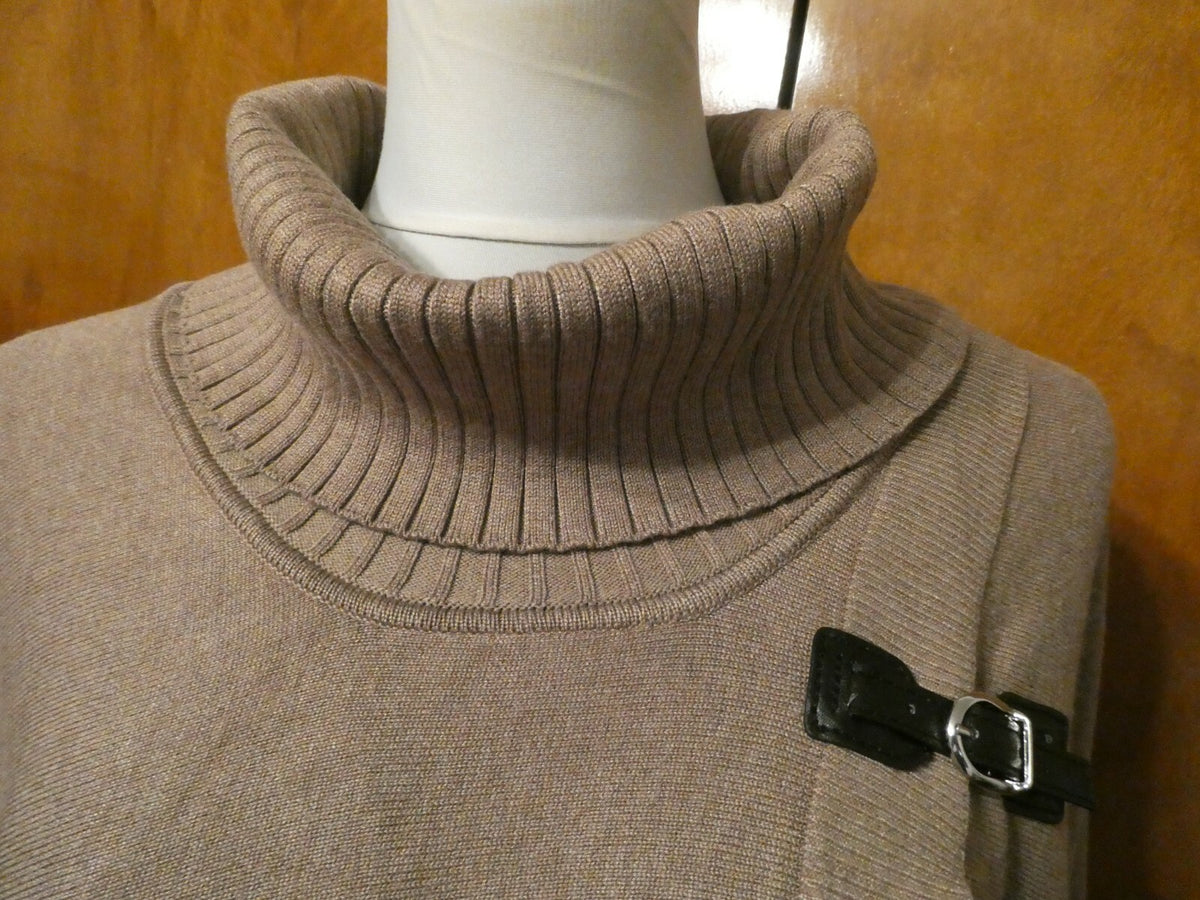 JM Collection Women’s Beige Cowl Neck Long Cardigan Sweater Large