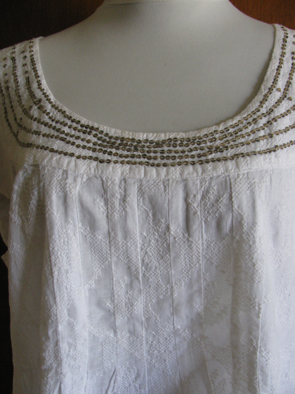 Calvin Klein Jeans women embroidered white top 0X/EG