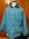 JAKO Women's Blue Down Puffer Winter Detailed Coat Jacket Medium