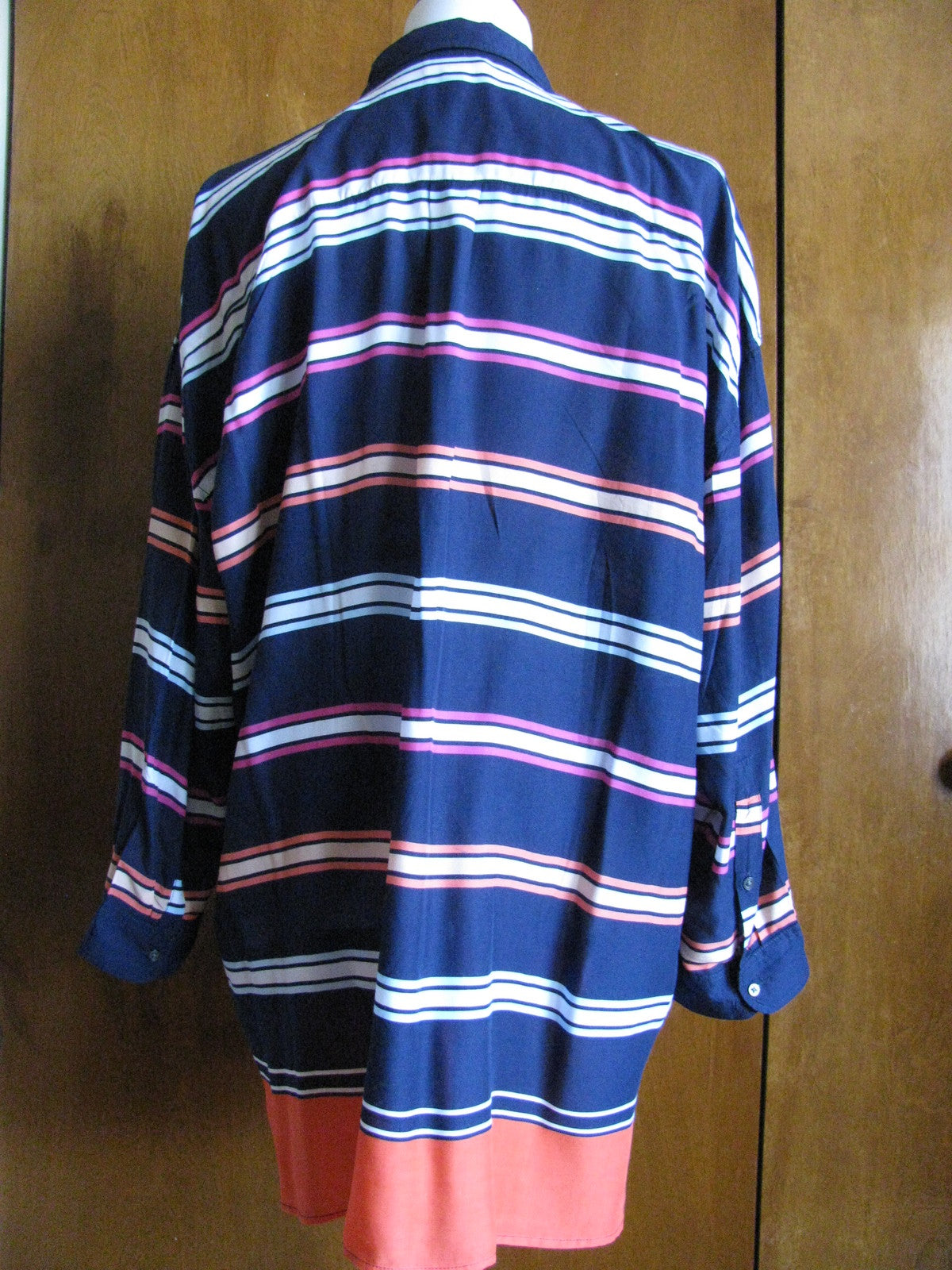 Gap women's multi-color 100% rayon stylish striped tunic top XLarge NWT