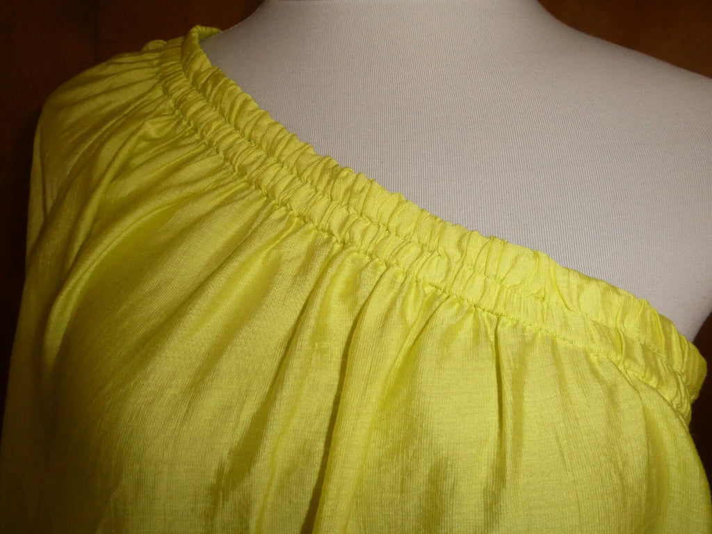 Anthropologie Maeve Women’s Canary Yellow Shoulder Top Blouse Medium, Large