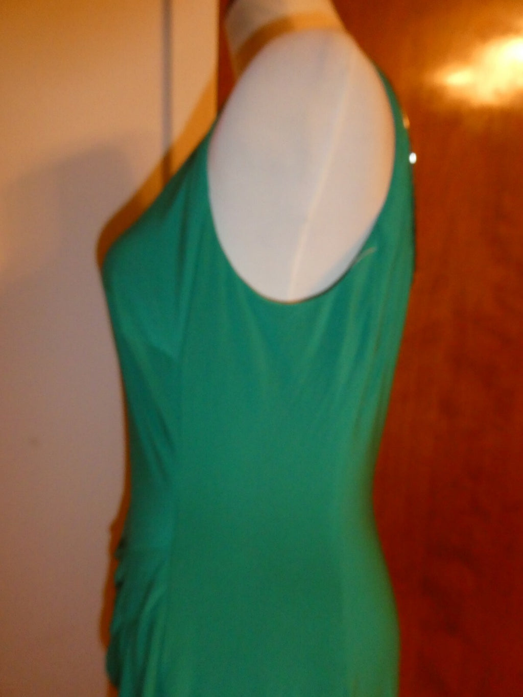 Ralph Lauren women’s emerald elegant neck Jersey evening dress New