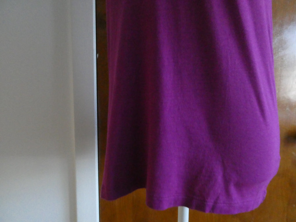 GAP Women’s Purple Bow Detail Top Size Small Cotton Modal Short Sleeve Stretch