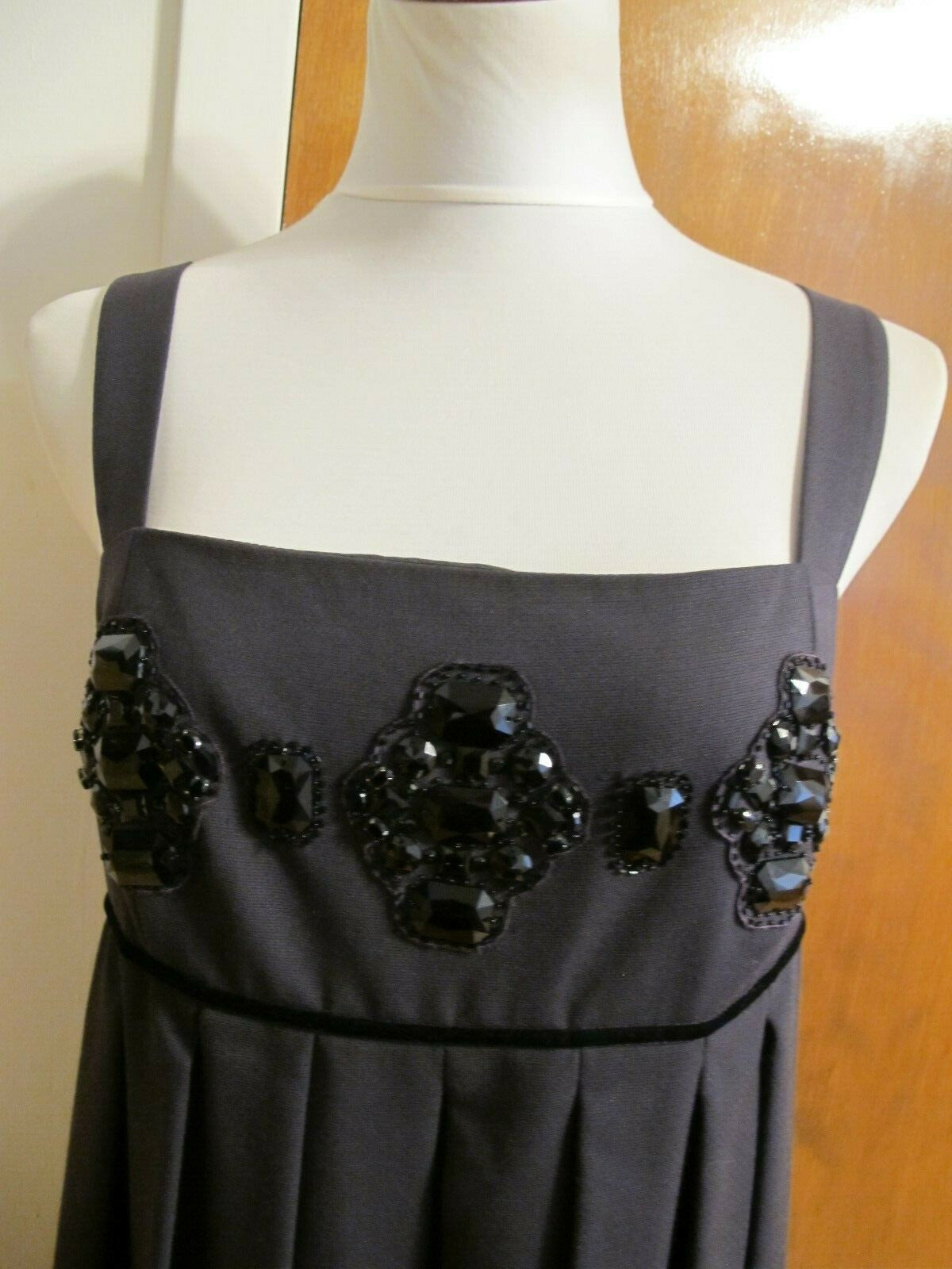 Tahari Arthur S.Levine women's eggplant overalls inspired evening dress size 10