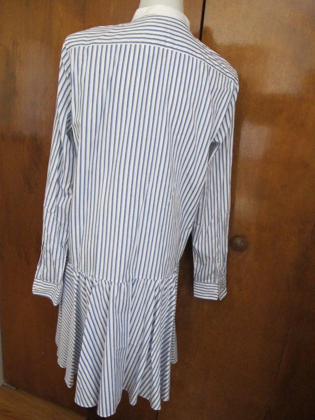 Polo Ralph Lauren women’s white blue gorgeous cotton New long sleeves dress 10