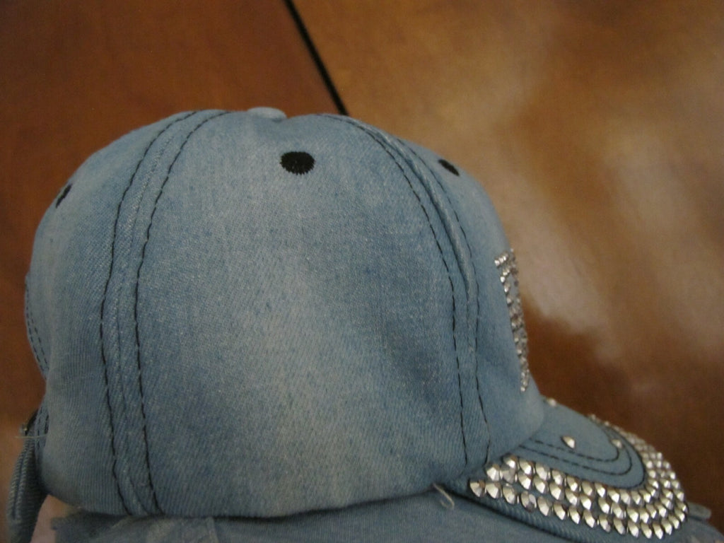 Marbella & Ashford women’s blue jeans hat one size 