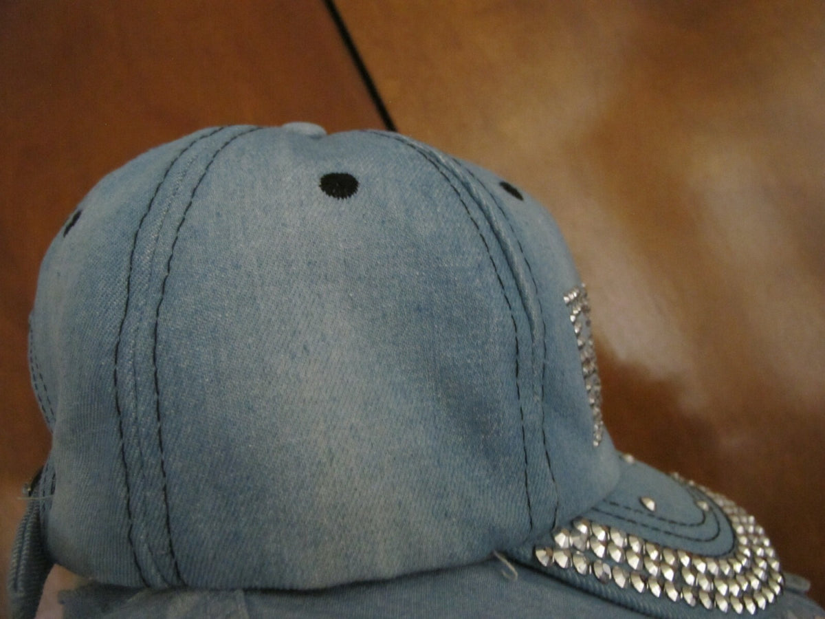 Marbella & Ashford women’s blue jeans hat one size 