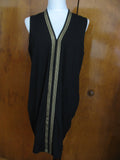 Rachel Roy women's stylish detailed black lined dress Xlarge New
