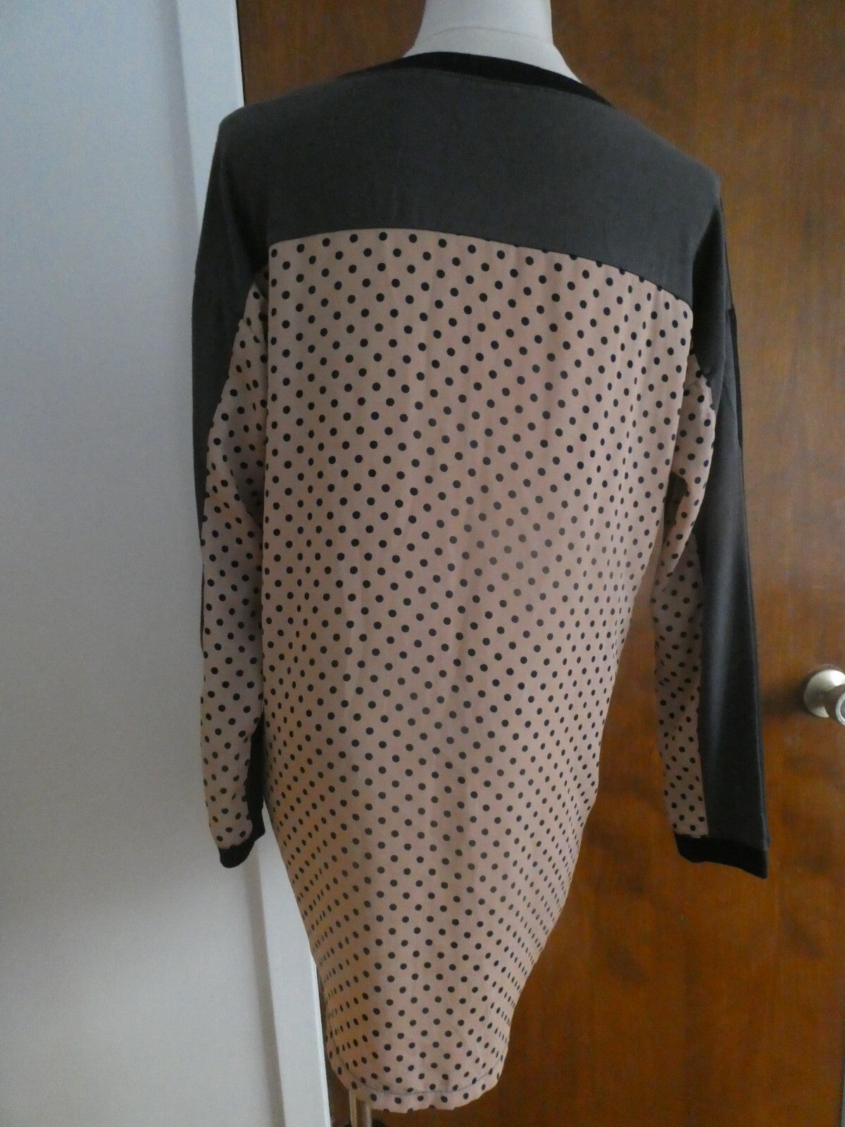 Tulipian women's black multi color long sleeves top size large