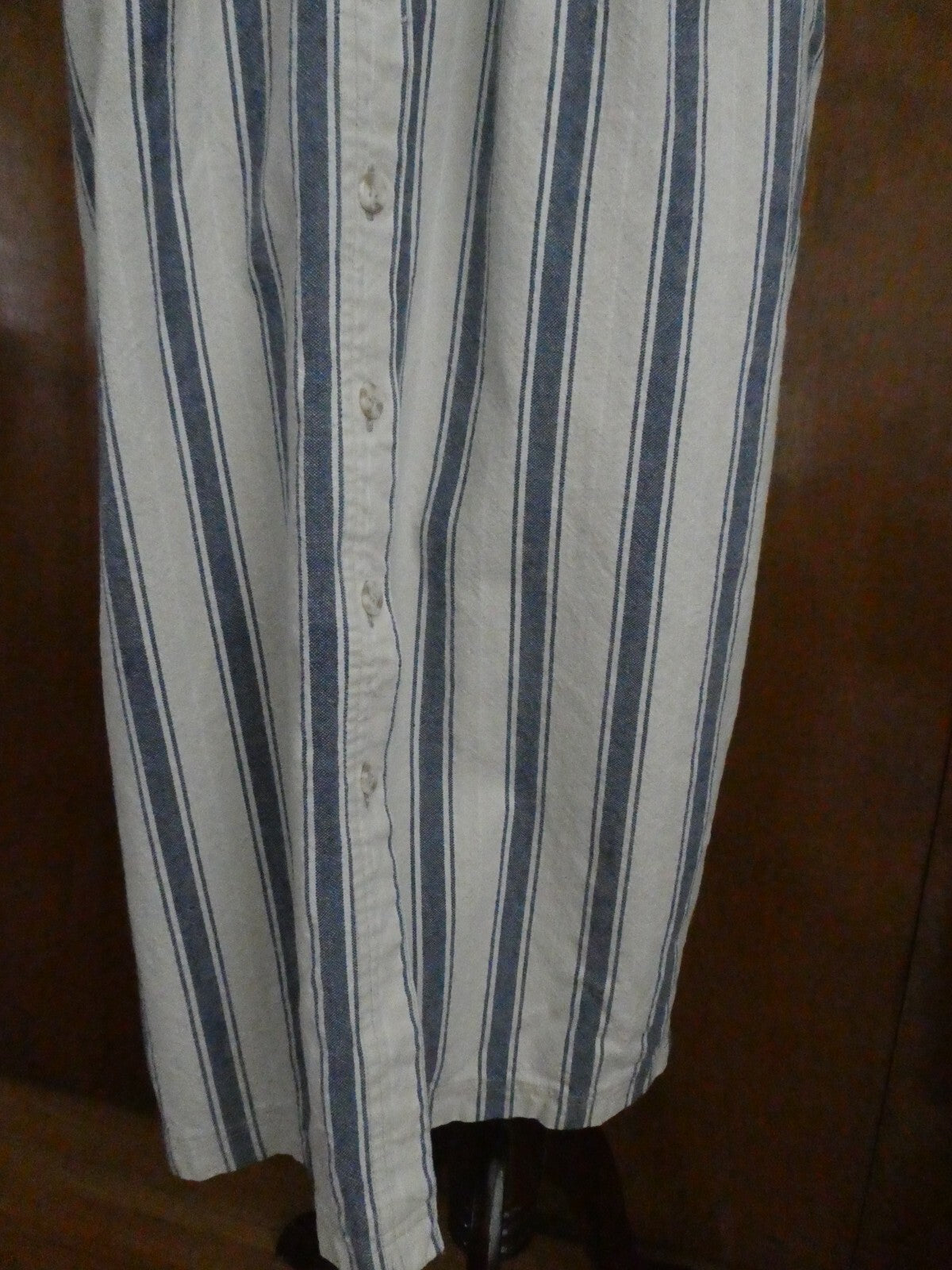 Truly Yours Denim Striped Sleeveless Button Front Dress 20W (fits size 16-18)