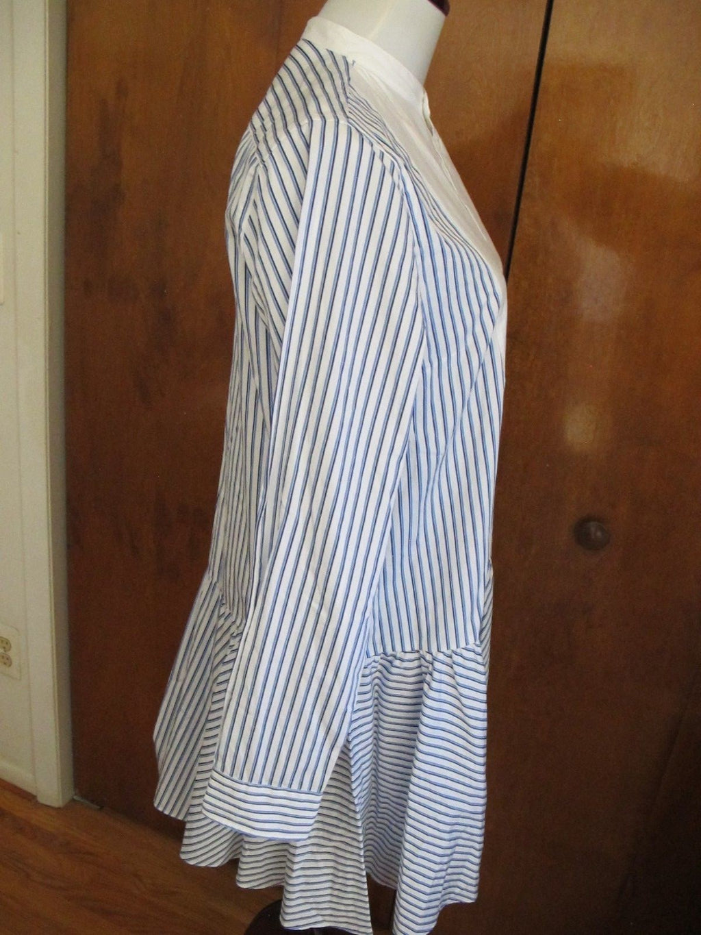 Polo Ralph Lauren women’s white blue gorgeous cotton New long sleeves dress 10
