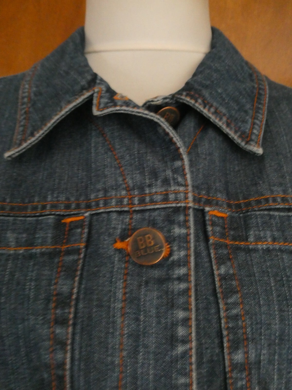 BB BLUE women's blue jean jacket size PL