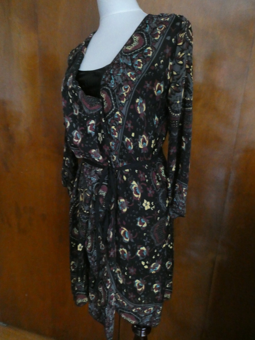 Rachel Roy women’s multicolor material belted scarf dress Size Small