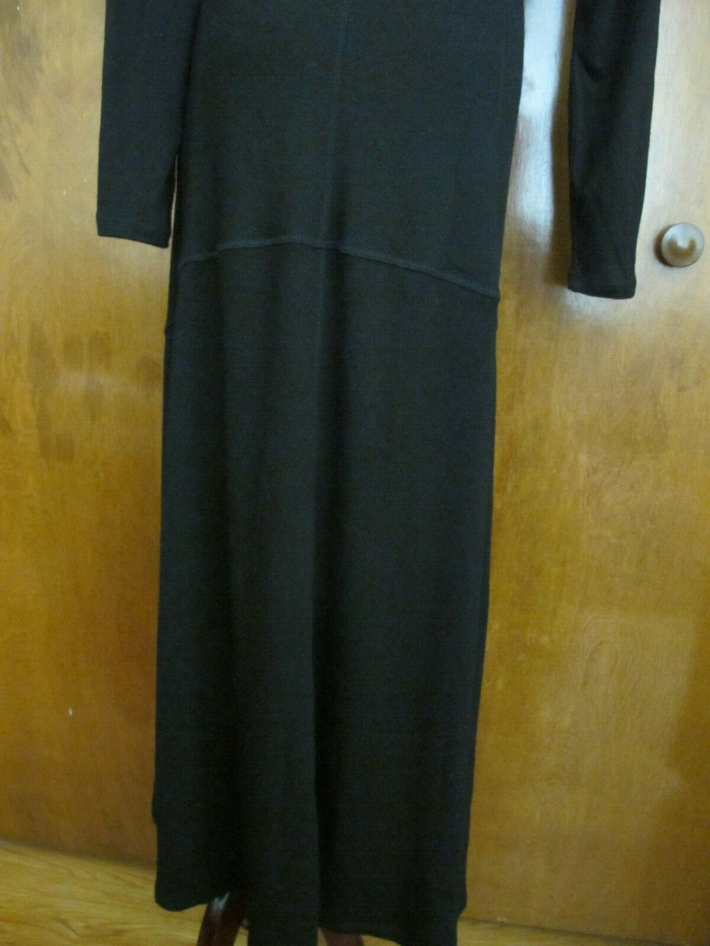 G.H. Bass & Co Women's Viscose Black Long Sleeves Maxi Dress 
