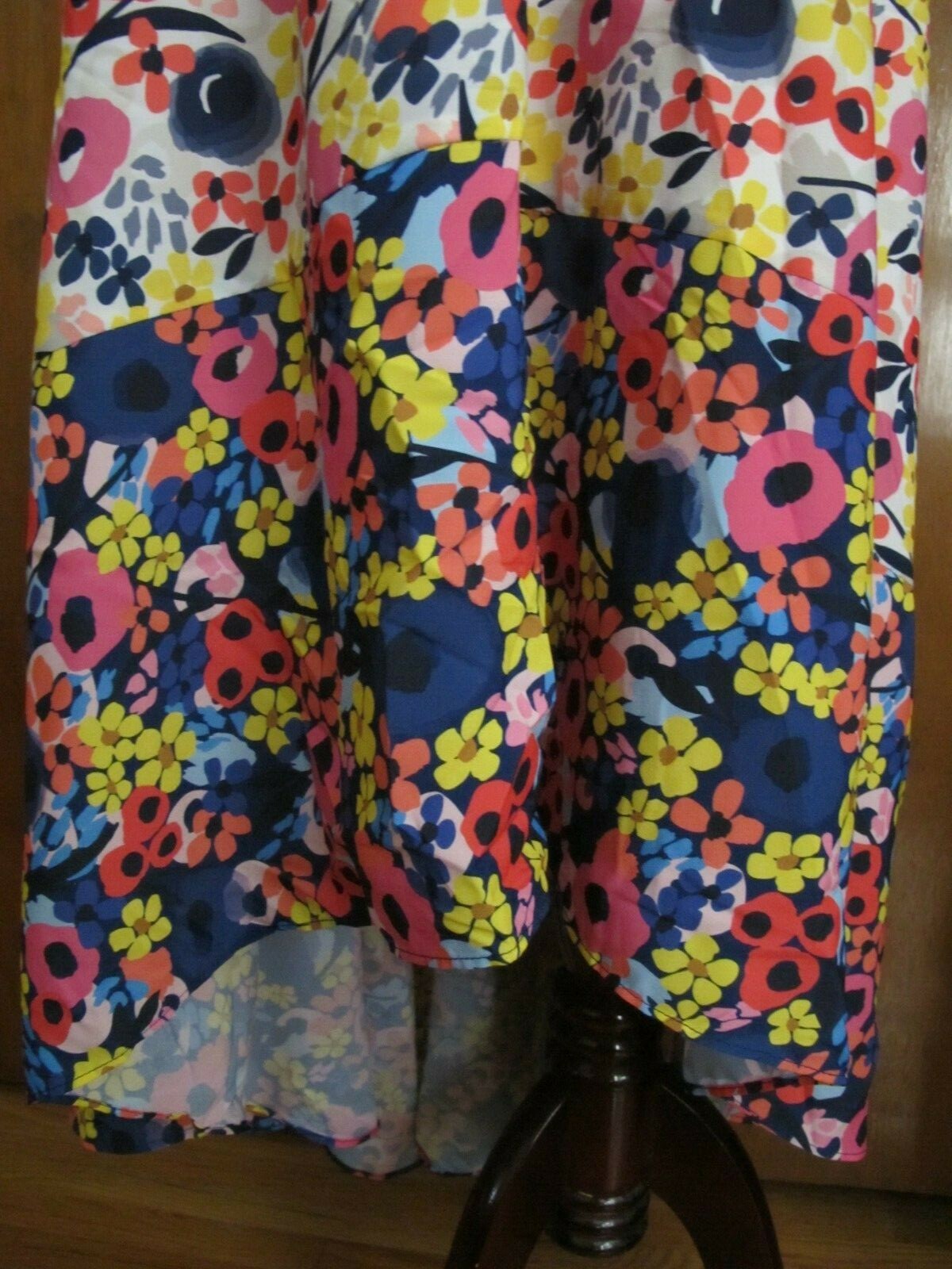  Anthropologie Hutch women’s multicolor lined Asymmetric dress size large New