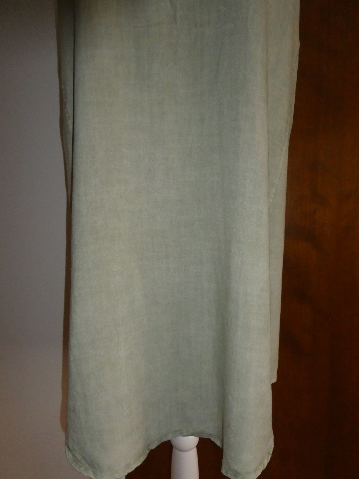 Anthropologie Cloth & Stone 100% Tencel Olive Green Midi Dress Summer Halter NWT