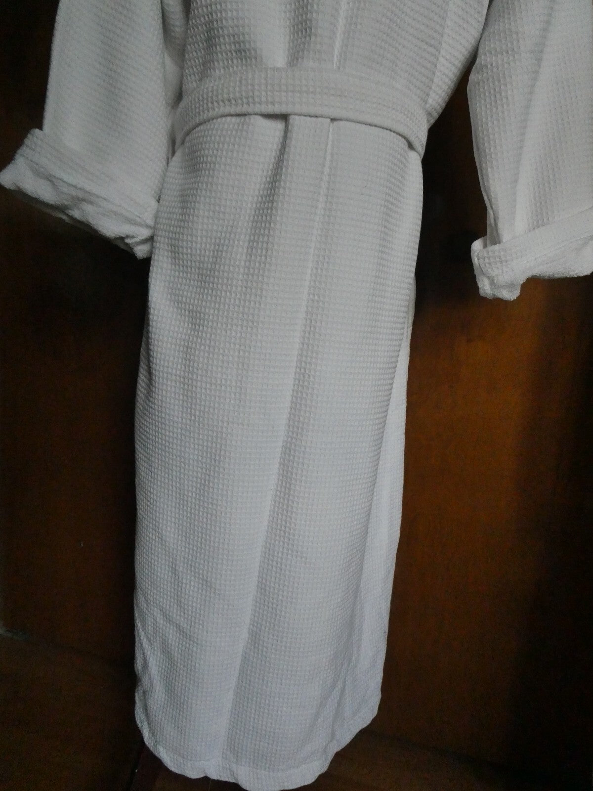 Chortex Luxury Women’s White Waffle Classic Turkish Cotton Robe Size S/M