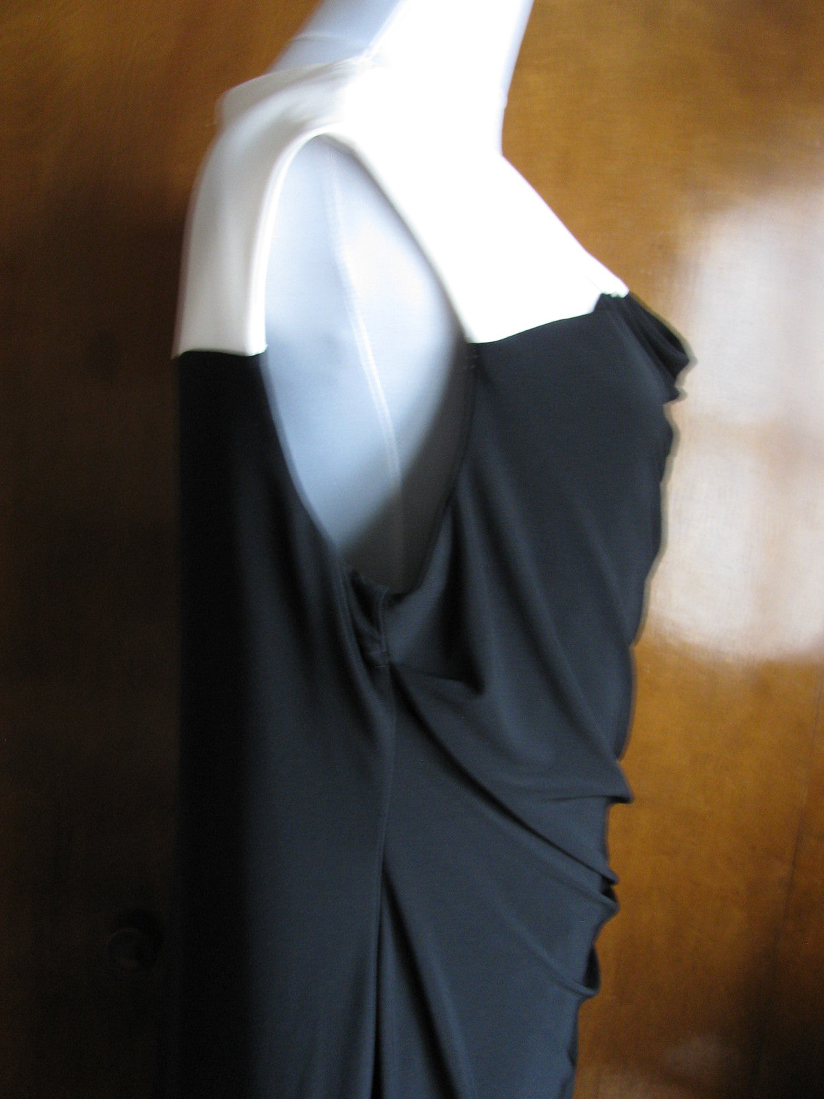 Ralph Lauren Women's Black White Faux Wrap Evening Lined Dress Size 14