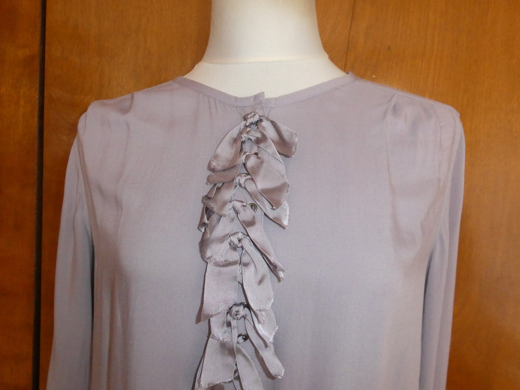 Gap women's stylish gray viscose long sleeves tunic top size Large