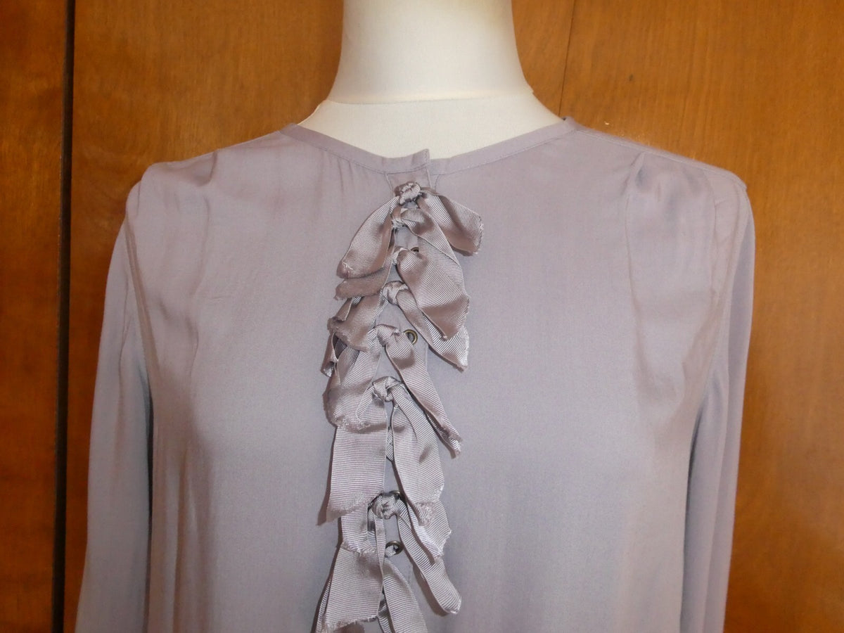 Gap women's stylish gray viscose long sleeves tunic top size Large