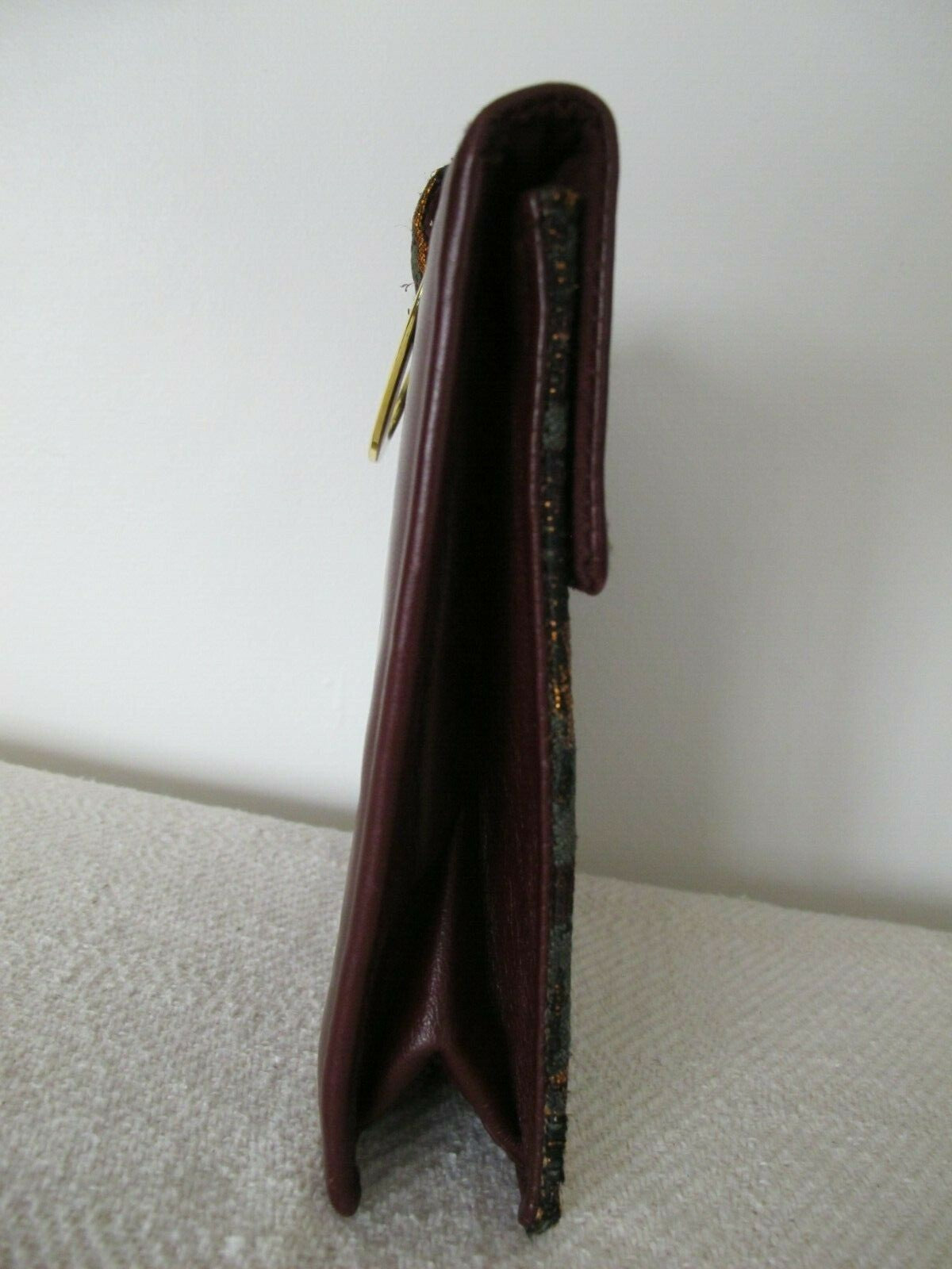  Anthropologie Parme Marin Women's Burgundy Evening Purse Bag Clutch 