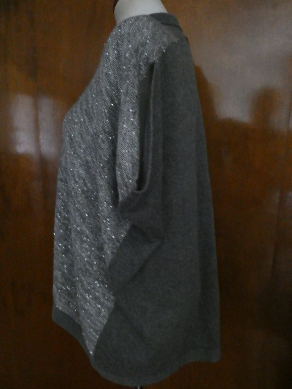 Ann Taylor Loft women's gray cotton/viscose stylish open front cardigan Small