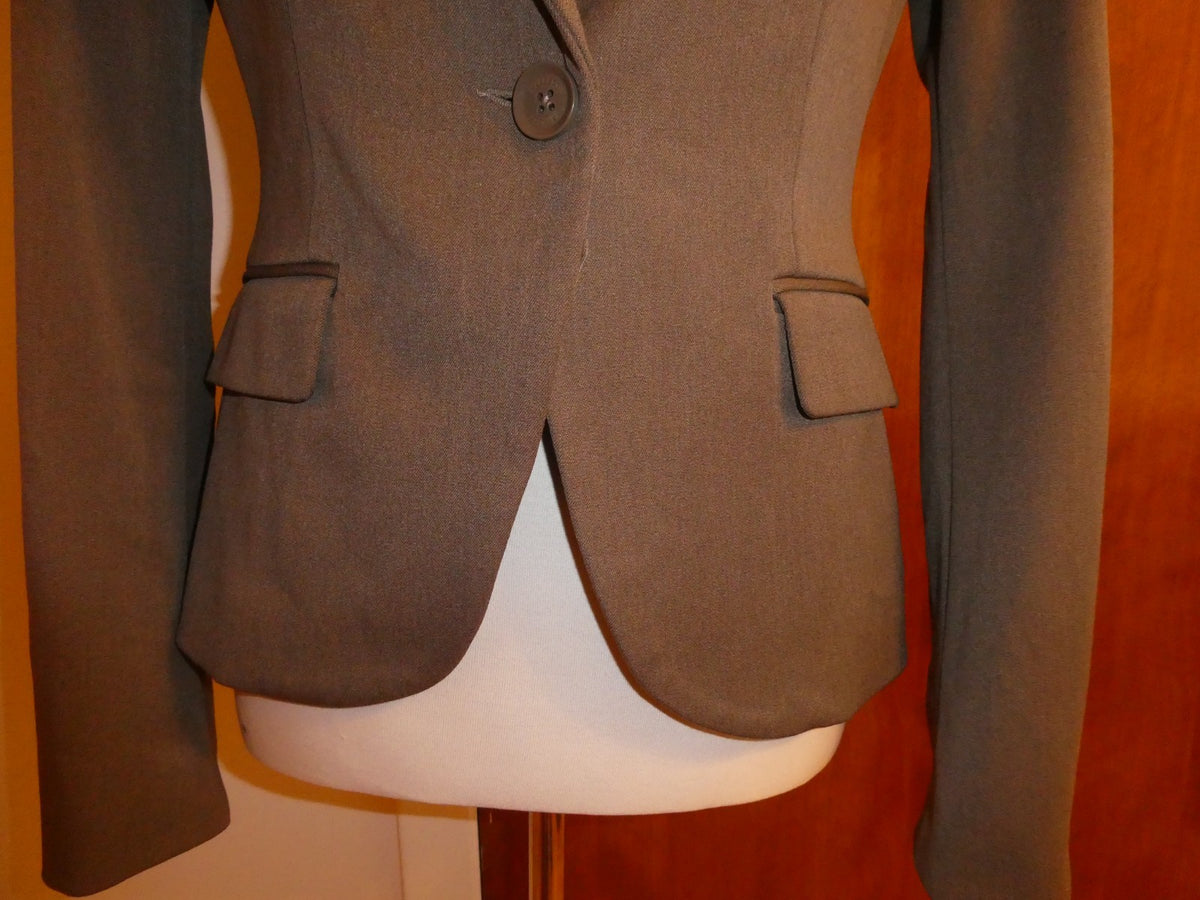 Express Women's Taupe One Button Career Blazer Jacket Size 6 NWT Lined Stretch