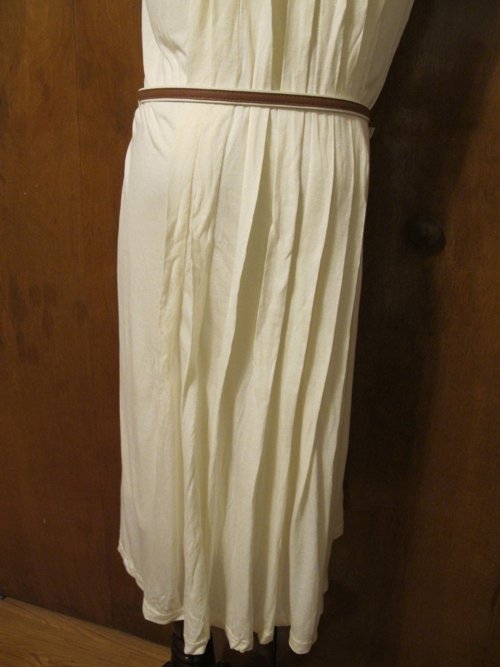 Ralph Lauren women's lined off white pleated dress 