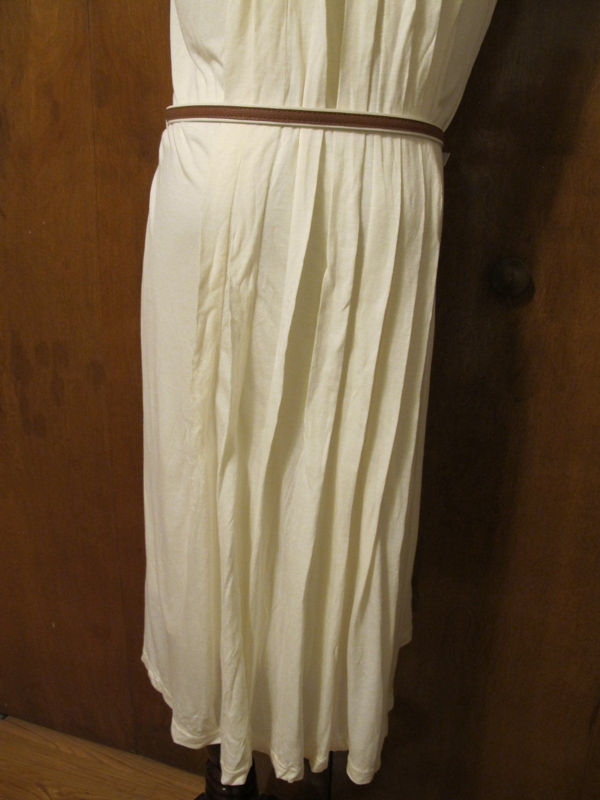 Ralph Lauren women's lined off white pleated dress 