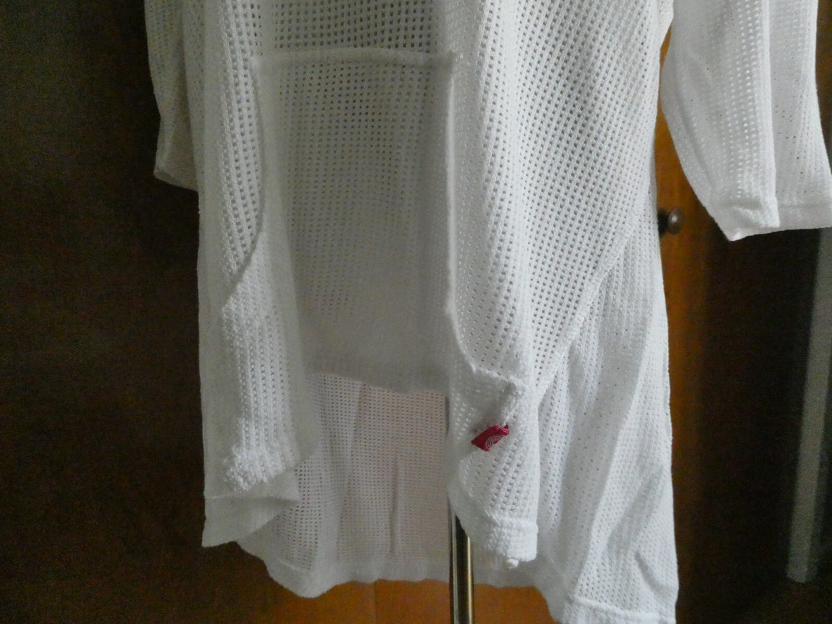 Free People Women’s White 3/4 Sleeves Tunic Long Beach Top Size M/L