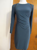 Ralph Lauren women's dark green evening gathered New dress 