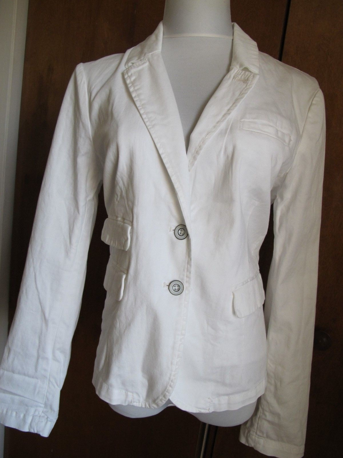 Anthropologie HEI women's white blazer Large 