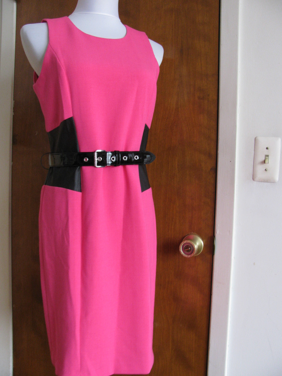 Michael Kors Women’s Neon Pink Black Dress 10