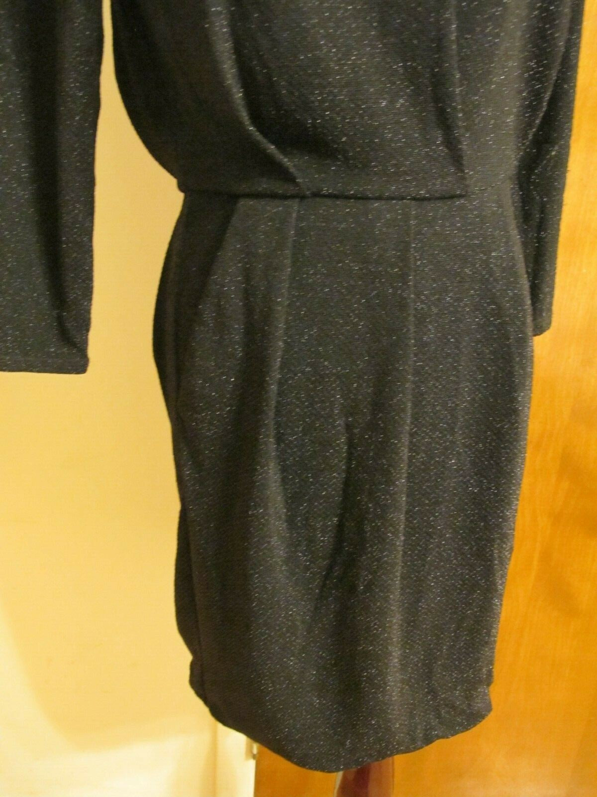 Rachel Roy women's stylish evening black mesh lined dress small