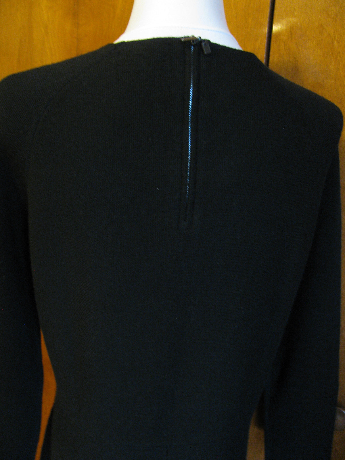 Armani Exchange Women's Black 3/4 Sleeves Merino Wool Dress