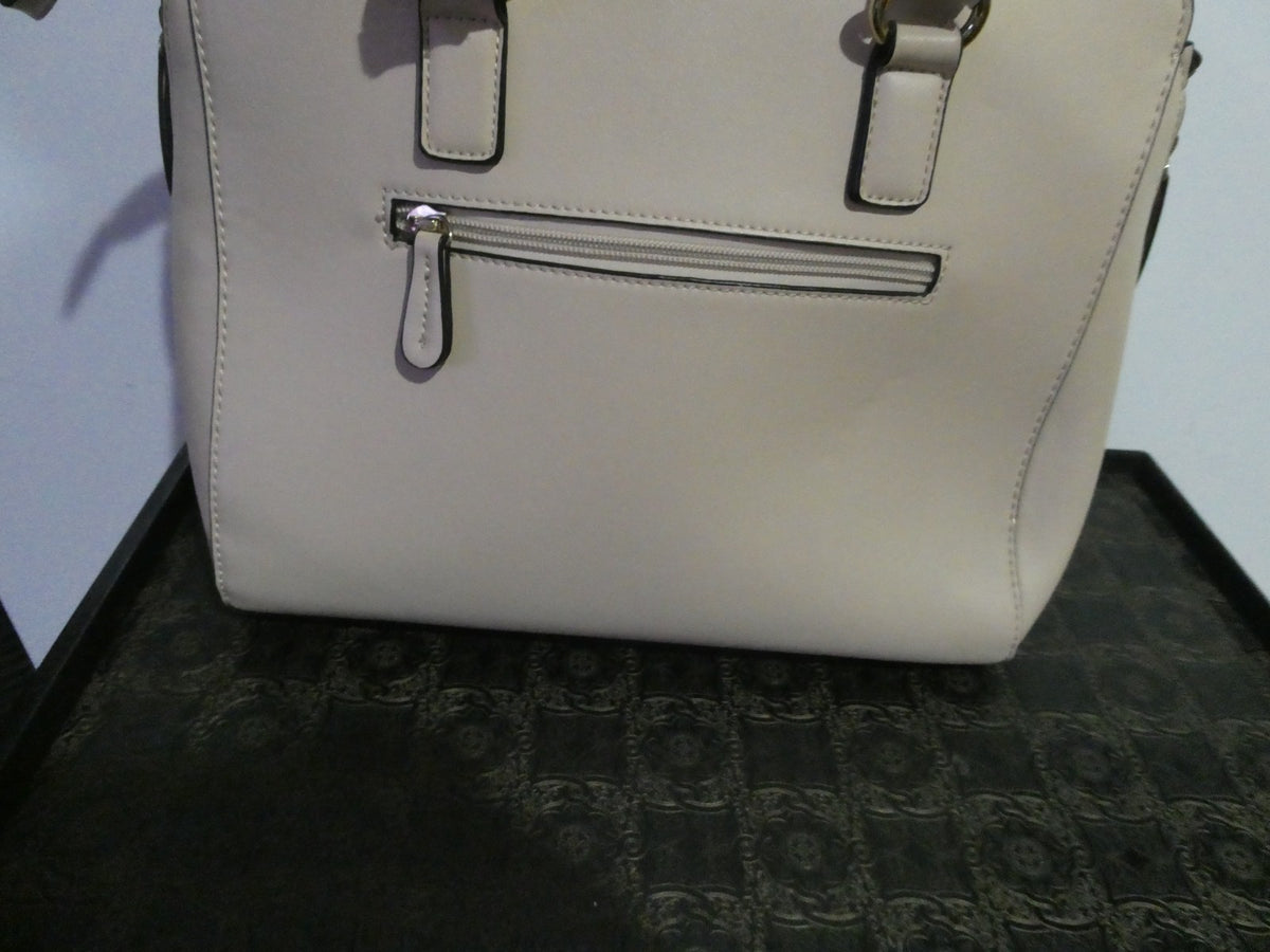 ALDO Women Quilted Taupe Satchel Purse Shoulder Handbag 14” x 10” x 7”