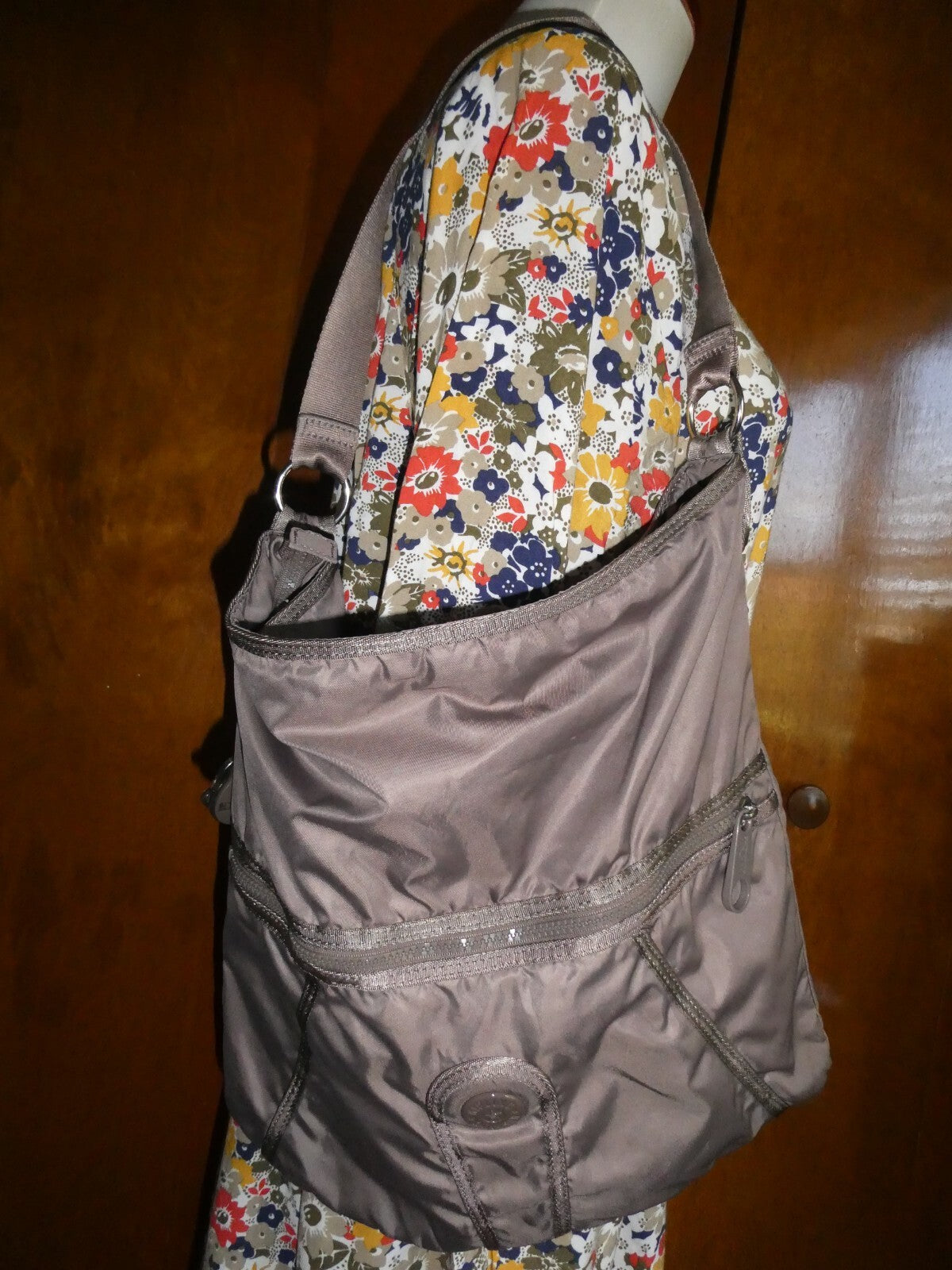 Kipling Women’s Brown AbethaHB4081-037 Nylon Shoulder Bag Large