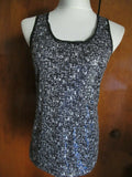 Ann Taylor  women's black evening blouse top size small pre owned 