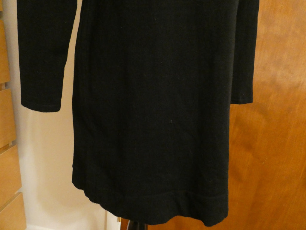 Style & Co Women Black Purple Striped Embellishment Sequins Sweater Dress Small