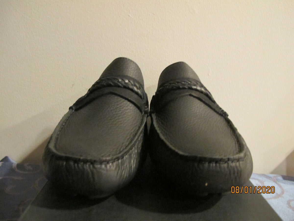 UGG Men's Henrick Leather Braid Black Shoes style 1106810 size 11 2E Wide
