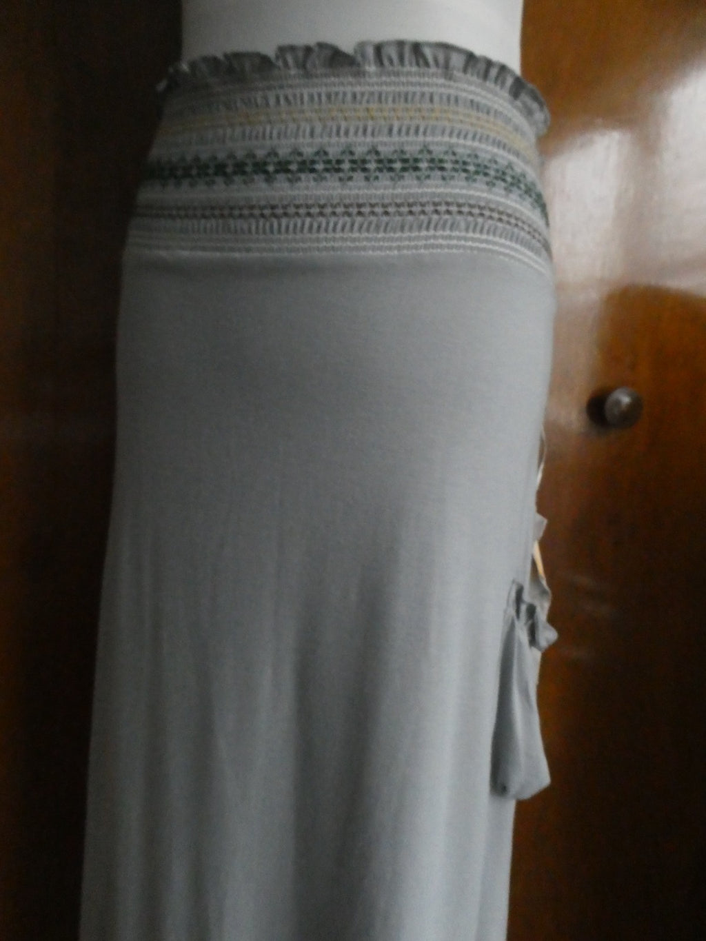 Mimi Chica women gray detailed skirt Large with pockets Large