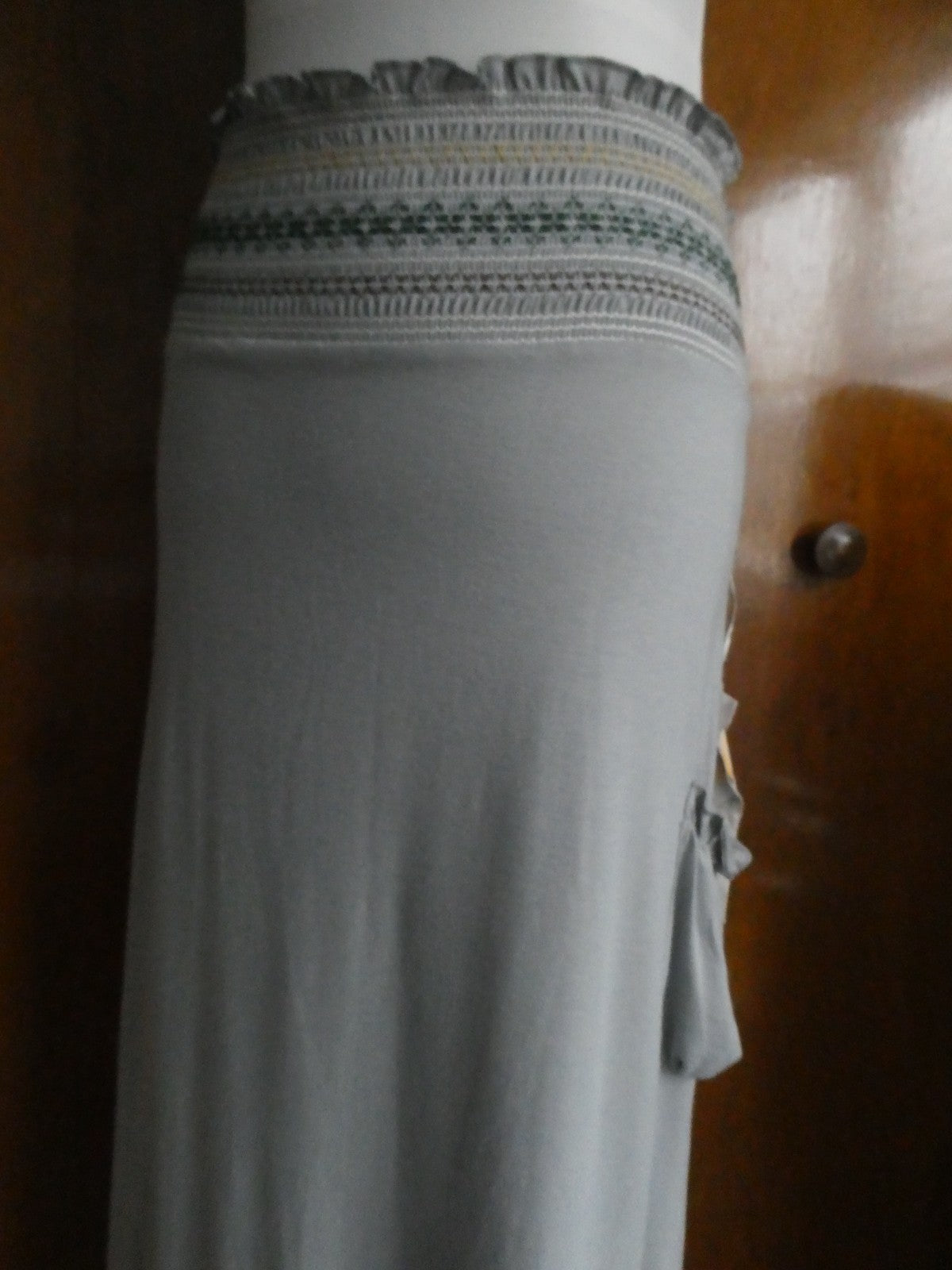 Mimi Chica women gray detailed skirt Large with pockets Large