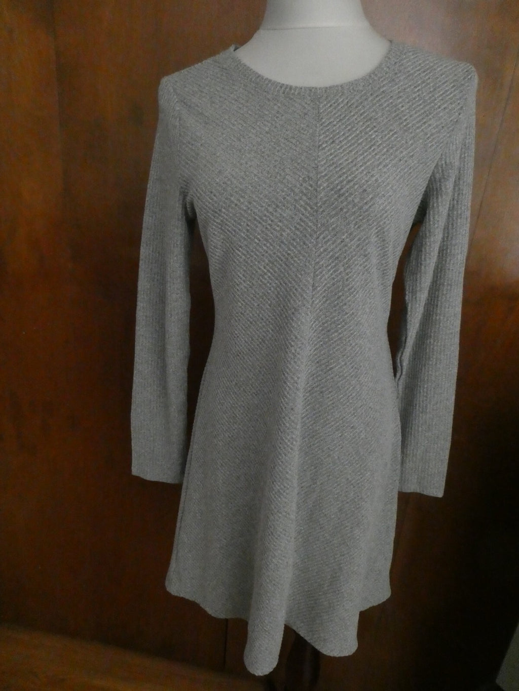 Gap Women’s Gray A-Line Long Sleeves Dress Medium, Xlarge