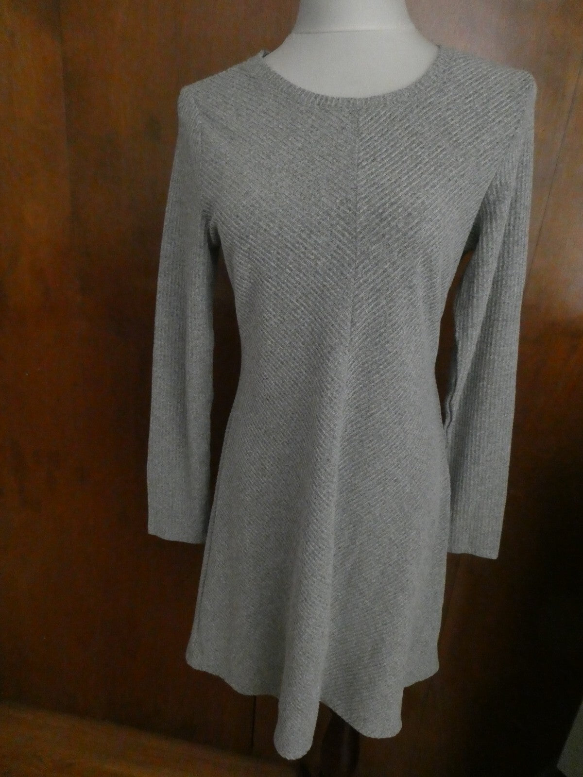 Gap Women’s Gray A-Line Long Sleeves Dress Medium, Xlarge