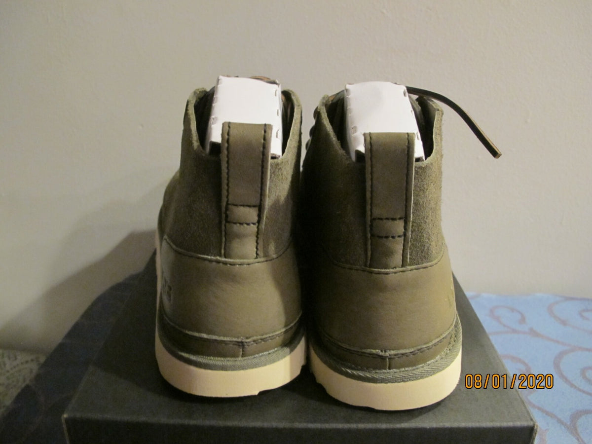 UGG Australia Neumel Unlined Leather Suede Men's Khaki Boots 13 Authentic 