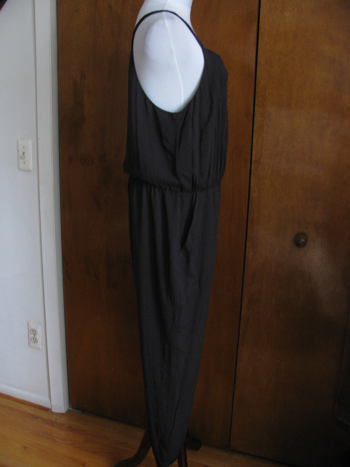 Rachel Roy women's black gorgeous viscose lined jumpsuit size 12 New