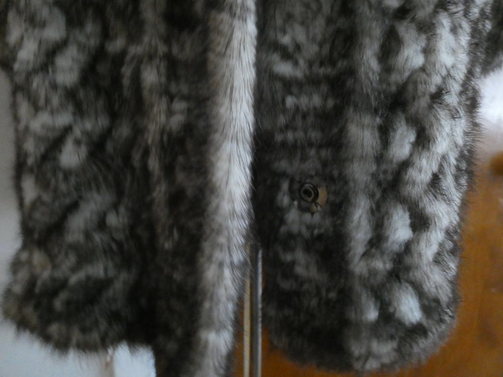 Kalinkin Hill Genuine Mink Fur Women Russia Luxury Short Sleeve Coat Gray Silver