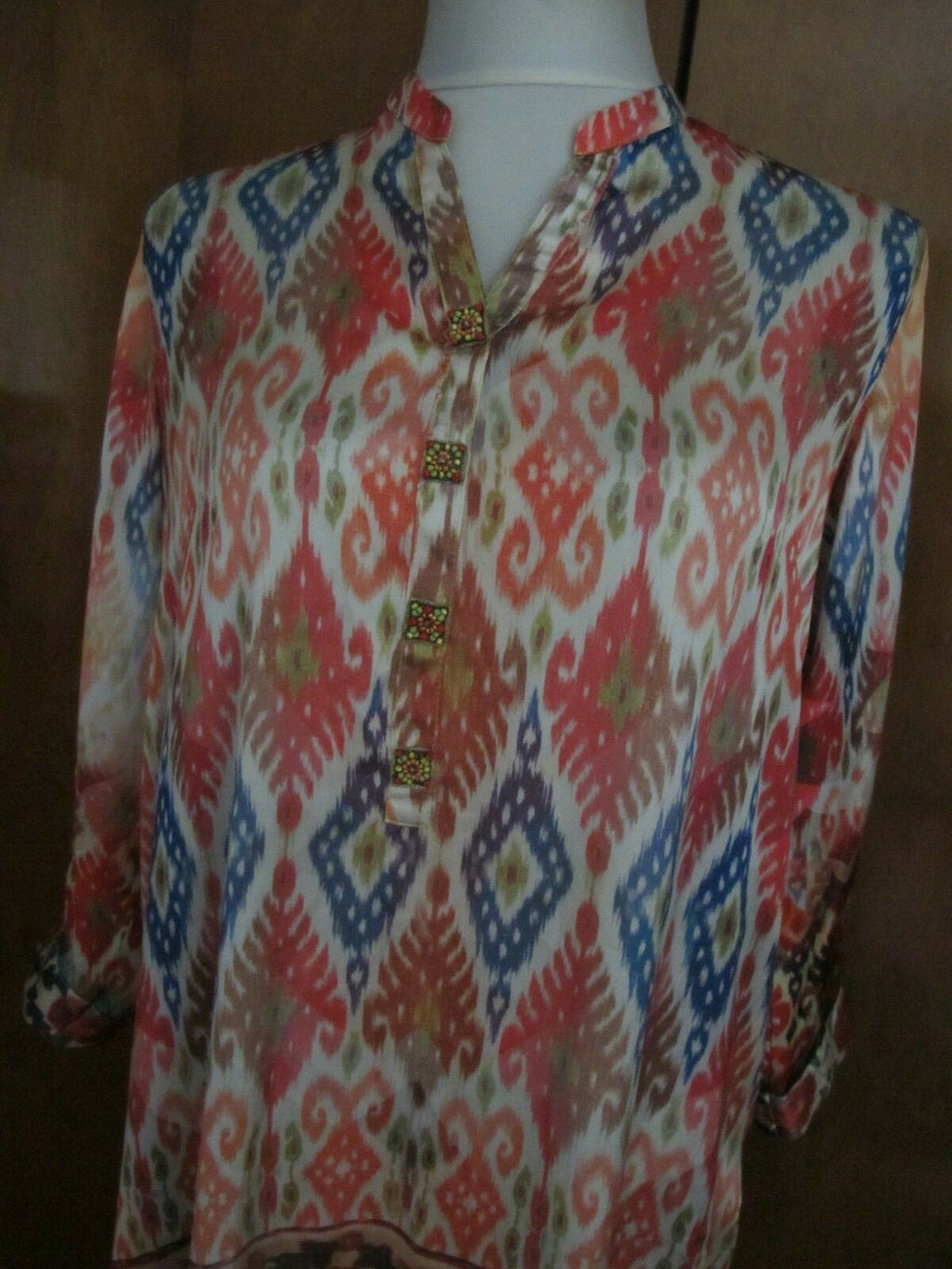 Lime Light Women’s Multicolor Tunic Top Or Swim Cover Medium