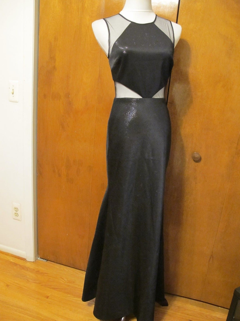 JS Collections Women's Black Evening Maxi A-Line Dress 4 